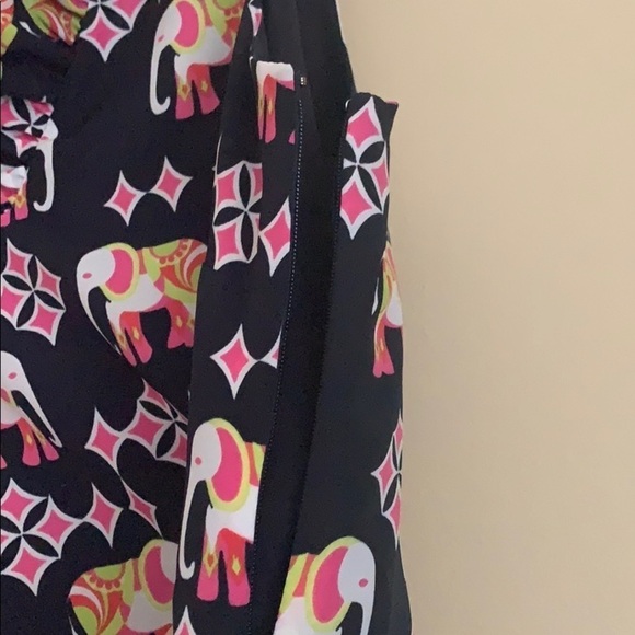 Crown&Ivy Elephant Print Sheath Dress,Navy-Pink ,4 - Picture 8 of 14